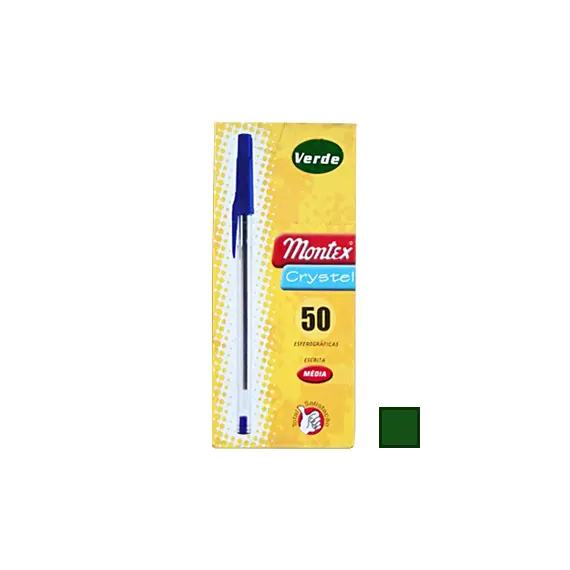 Esferográfica Cristal 2000 Verde NEUTRAL - Caneta de Escrita Suave e Elegante - 1 unidade
