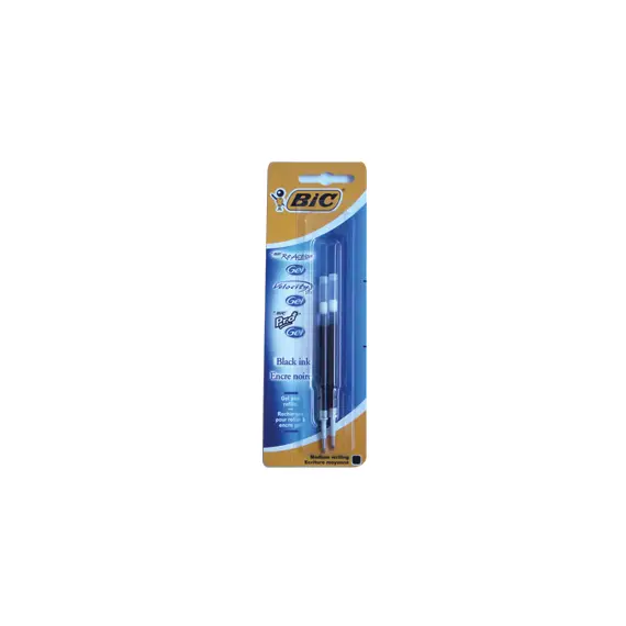 Recarga Esferográfica BIC GEL Preto para ReAction, VelocityStic e Pro+ | Loja BluePixel