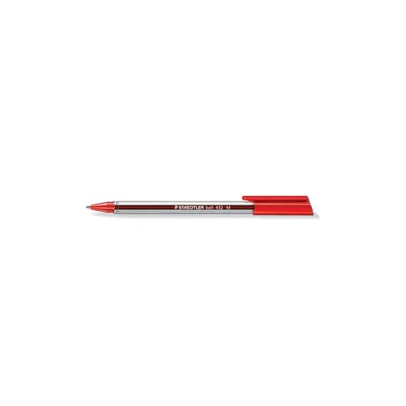 Esferográfica Staedtler Ball 432M Vermelha 0,45mm - Escrita de Qualidade na bluepixel.pt