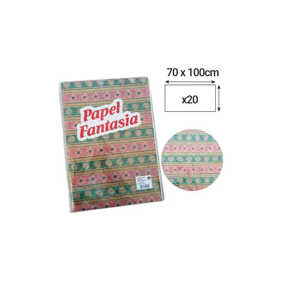 Papel Embrulho Fantasia Luxos 70x100cm - 20 Folhas | Loja BluePixel.pt