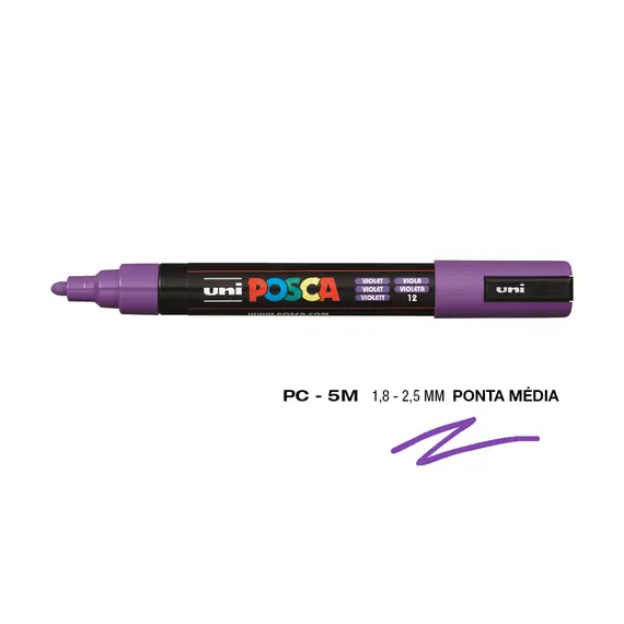 Marcador Posca PC-5M Violeta 1,8mm | Marca POSCA | Loja BluePixel