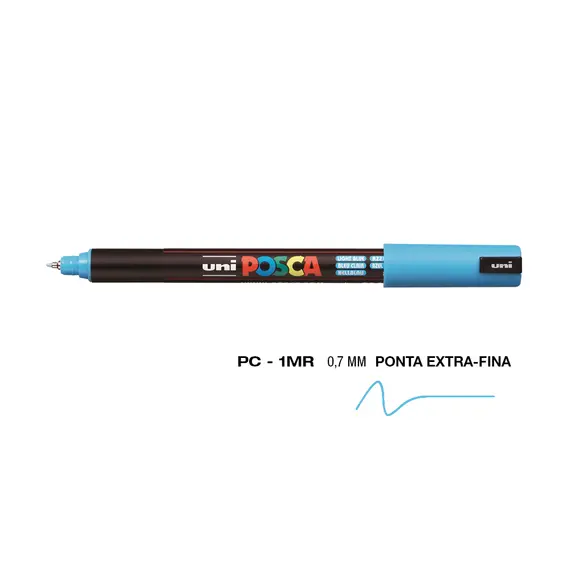 Marcador Uniball Posca PC-1MR 0,7mm Azul Claro | Material de Arte e Escritura | bluepixel.pt