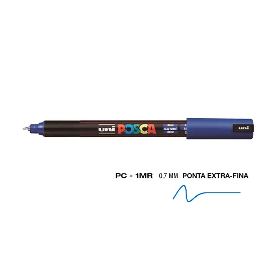 Marcador Posca PC-1MR 0,7mm Azul | Alta Qualidade para Arte e Escrita | bluepixel.pt