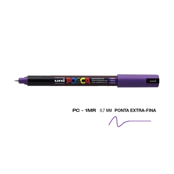 Marcador UniBall Posca PC-1MR 0,7mm Violeta | Material de Arte e Escrita - bluepixel.pt