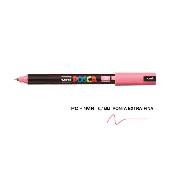 Marcador Uniball Posca PC-1MR 0,7mm Rosa | Material de Arte e Desenho na bluepixel.pt