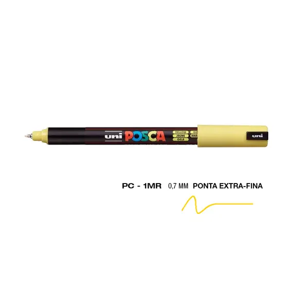 Marcador UniBall Posca PC-1MR 0,7mm Amarelo | Material de Arte e Desenho na bluepixel.pt