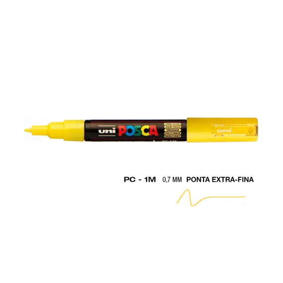 Marcador Posca PC-1M 0,7mm Amarelo Palha | Alta Qualidade na BluePixel.pt
