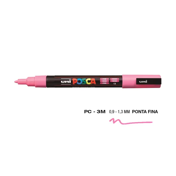 Marcador Posca PC-3M 0,9mm Rosa - Material de Arte e Escrita na BluePixel.pt