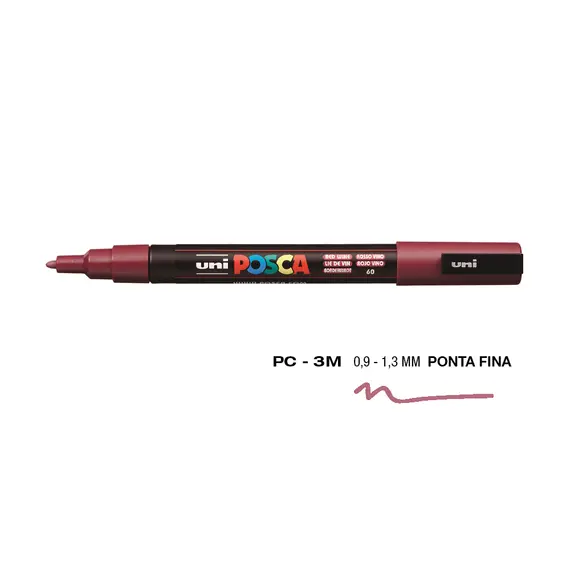 Marcador Posca PC-3M 0,9mm Vinho Tinto | Material de Arte e Escrita | bluepixel.pt