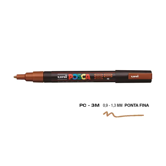 Marcador Uniball Posca PC-3M 0,9mm Bronze | Material de Arte e Desenho - bluepixel.pt