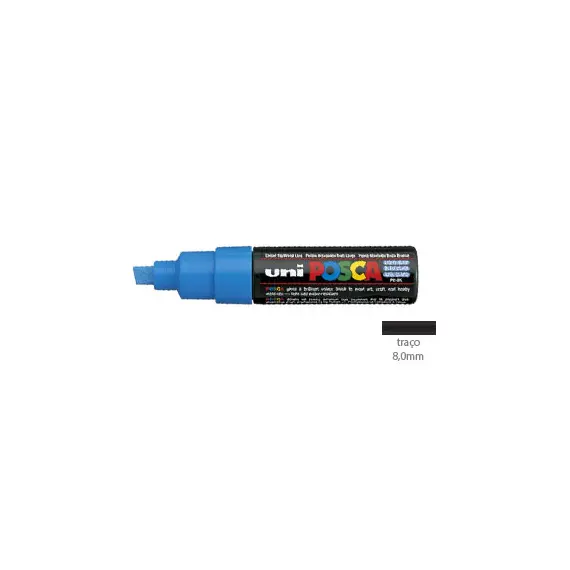 Marcador Uniball Posca PC-8K 8mm Azul Claro | Material de Arte de Alta Qualidade na bluepixel.pt