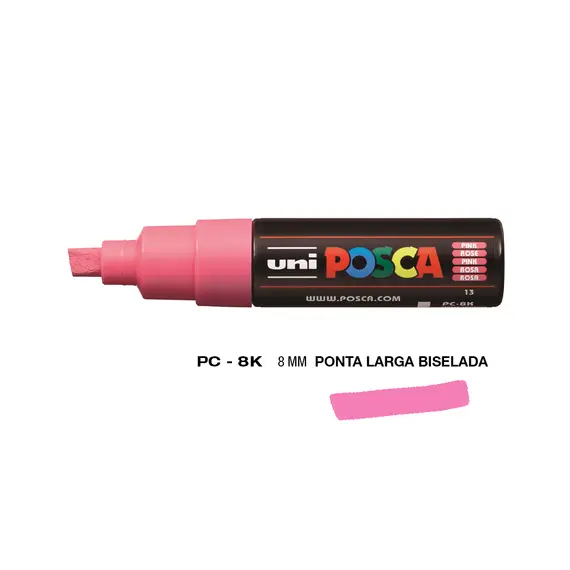 Marcador Posca PC-8K 8mm Rosa - Material de Arte de Alta Qualidade | bluepixel.pt