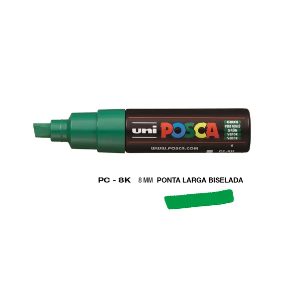 Marcador Posca PC-8K 8mm Verde | Alta Qualidade para Artes | bluepixel.pt