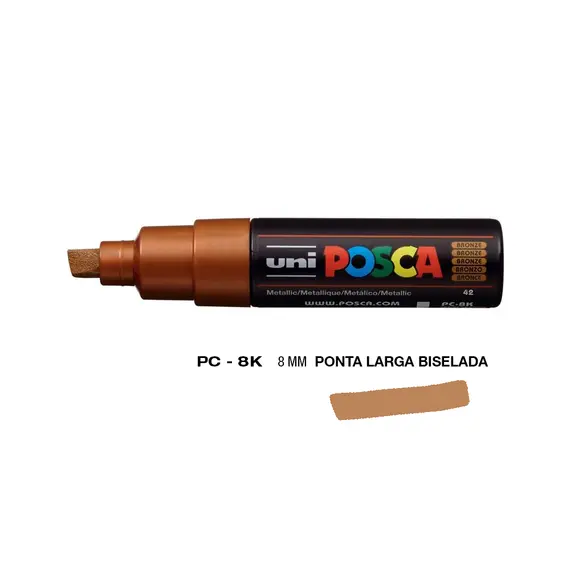Marcador Uniball Posca PC-8K 8mm Bronze - Material de Arte e Desenho na BluePixel.pt