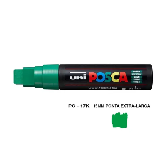 Marcador Posca PC-17K 15mm Verde | Material de Arte na bluepixel.pt