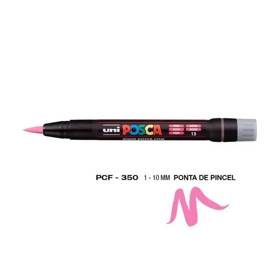 Marcador Posca PCF-350 Rosa 1-10mm | Alta Qualidade para Artes e Criatividade