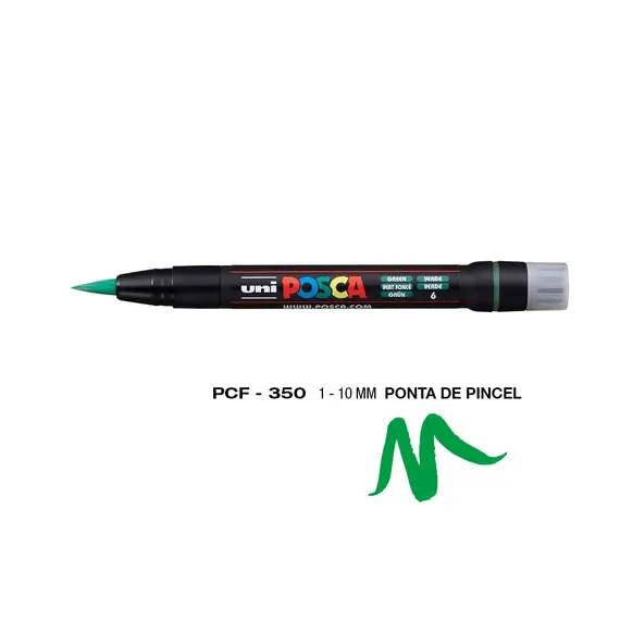 Marcador Posca PCF-350 1-10mm Verde | Material de Arte e Artesanato na bluepixel.pt
