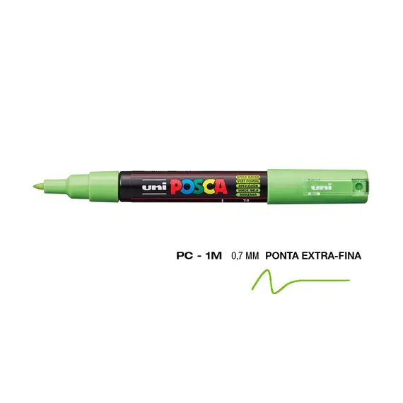 Marcador Posca PC-1M 0,7mm Verde Maçã | Marca POSCA | Loja BluePixel.pt