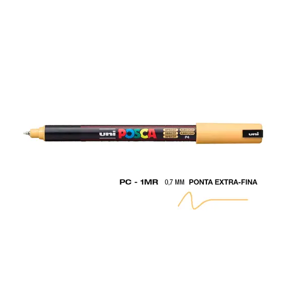 Marcador UniBall Posca PC-1MR 0,7mm Apricot | Material de Arte na bluepixel.pt