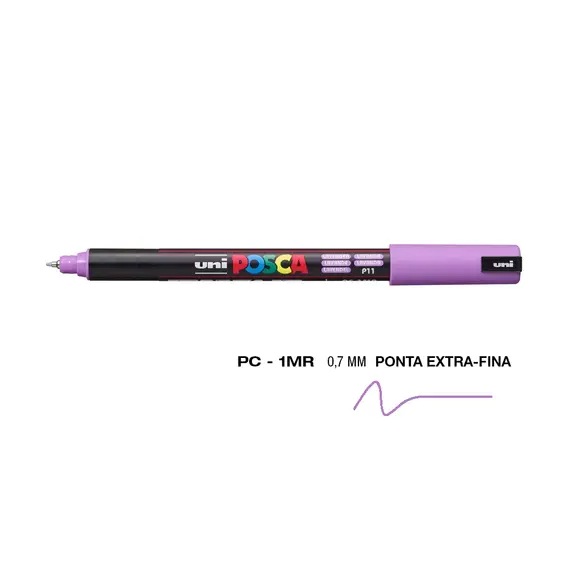 Marcador Uniball Posca PC-1MR 0,7mm Lavanda | Material de Arte na BluePixel.pt