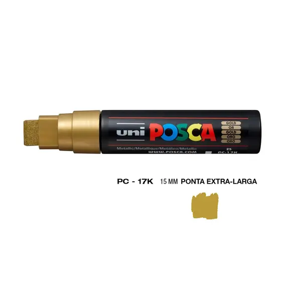 Marcador Posca PC-17K Ouro 15mm - Marca POSCA | Loja BluePixel.pt