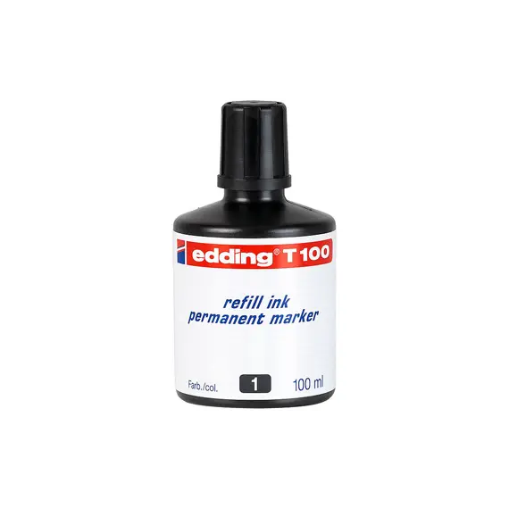 Recarga Marcador Permanente Edding T-100 100ml Preto | Loja BluePixel