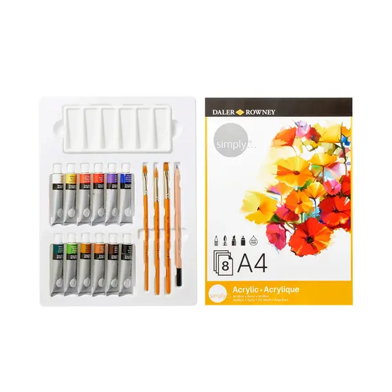 Conjunto de Pinturas Simply Set Acrílico DALER ROWNEY - 25 Peças | Loja BluePixel