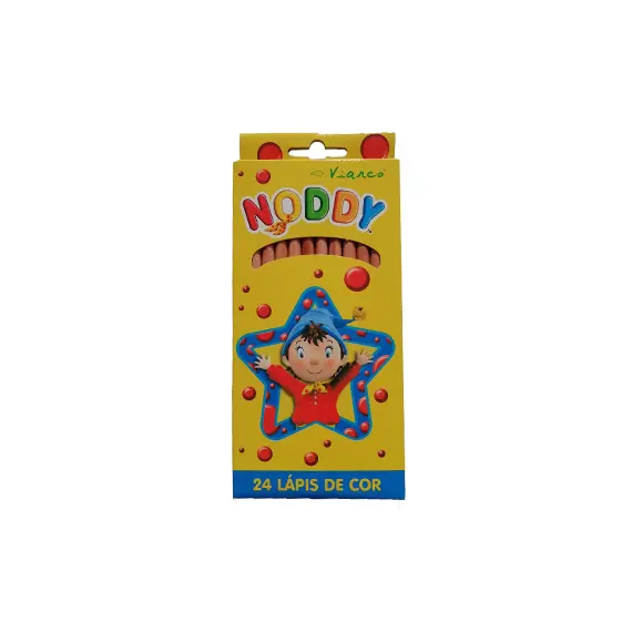Lápis de Cor Viarco NODDY 24un Caixa Cartão 18cm | Material Escolar de Qualidade