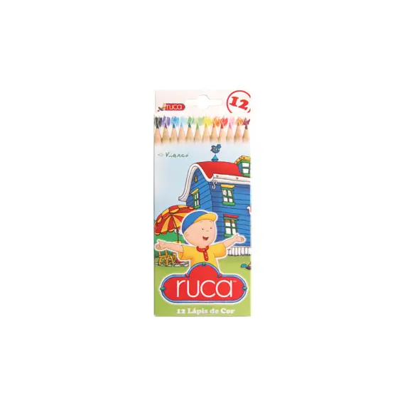Lápis de Cor Viarco 12un Caixa Cartão 18cm | Material Escolar e Artístico