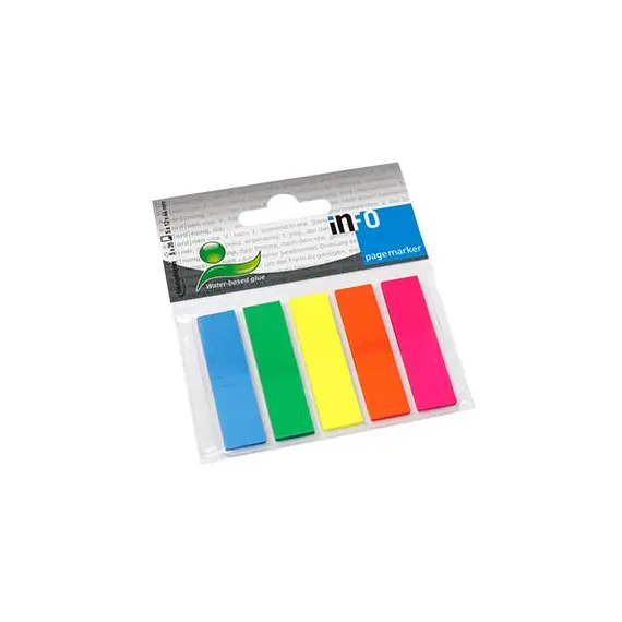 Separadores Adesivos 12x44mm Sortido 125un - INFONOTES | Organização e Material Escolar