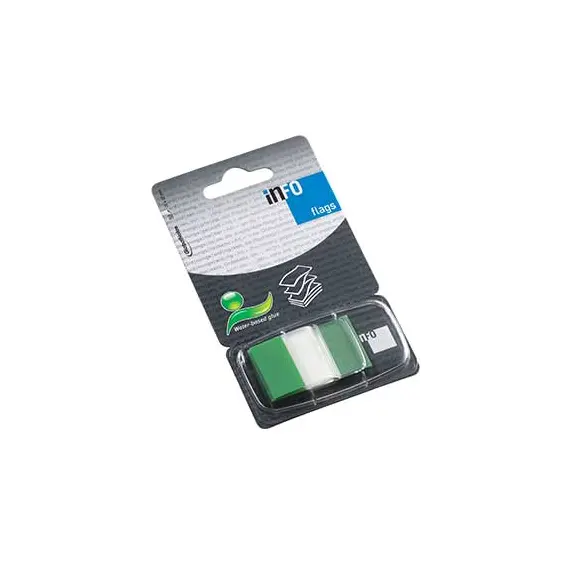 Separadores Adesivos Verdes 25x43mm INFONOTES - Pack 50 unidades | Loja online bluepixel.pt