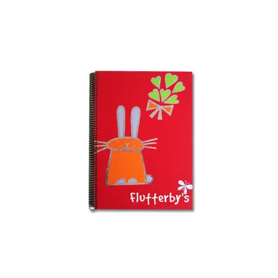 Caderno Espiral A4 Quadriculado Flutterbys NEUTRAL | Material Escolar de Qualidade