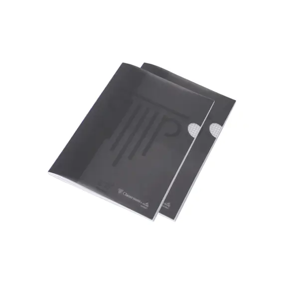 Caderno Agrafado A4 Quadriculado Ambar Preto 48 Folhas - Pack 2 | Loja BluePixel