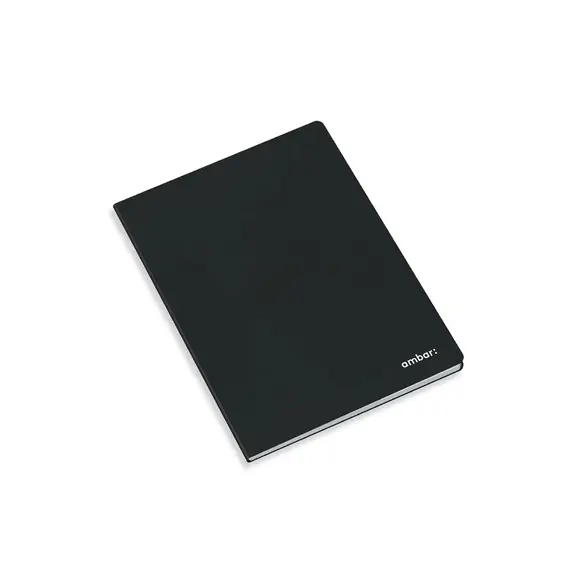 Caderno Agrafado A5 Liso Ambar Preto 80 Folhas | Loja bluepixel.pt