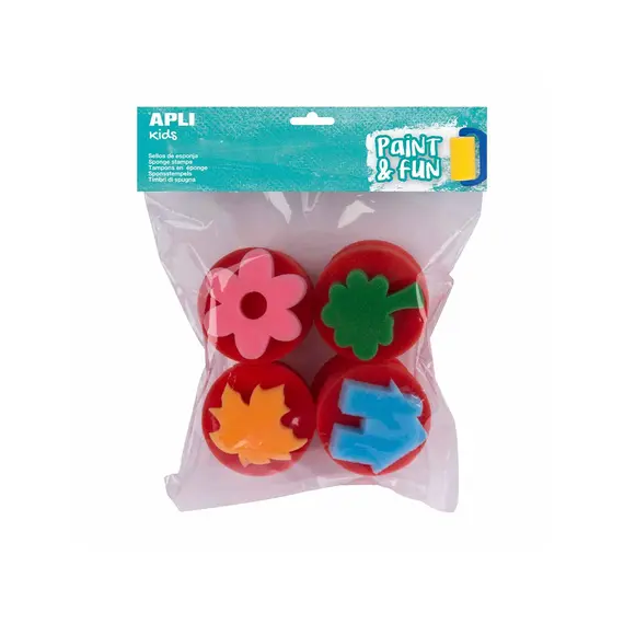 Esponja Carimbo Pintura Apli Kids Paint & Fun 4unidades | Diversão e criatividade para crianças