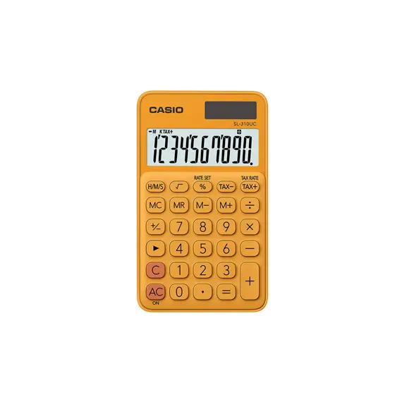 Calculadora de Bolso Casio SL310UCRG Laranja 10 Dígitos | Loja BluePixel