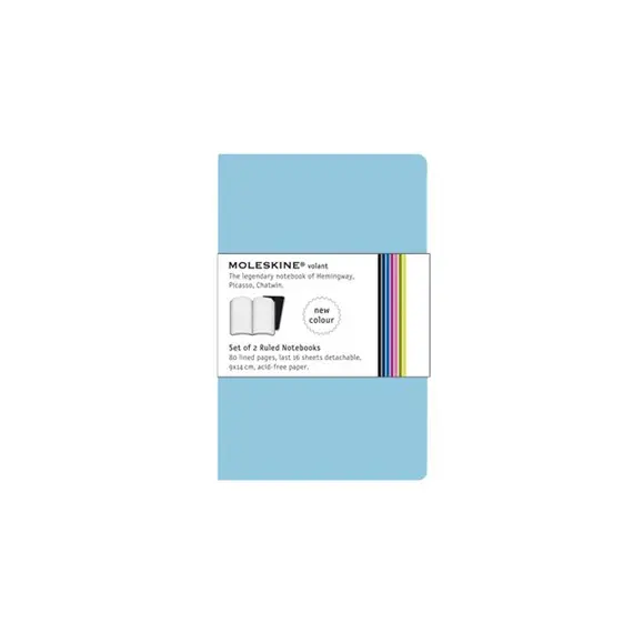 Caderno Moleskine Volant XS Pautado Azul Claro 2 Unidades | Loja BluePixel
