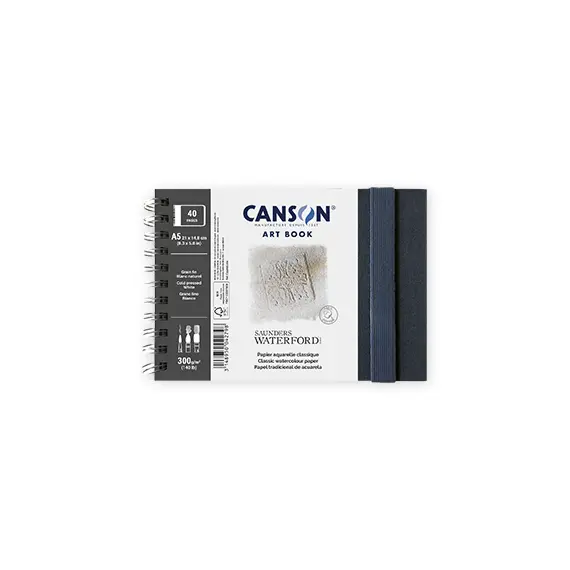 Caderno Canson Artbook Saunders Waterford A5 300g - 40 folhas para arte e aquarela | bluepixel.pt
