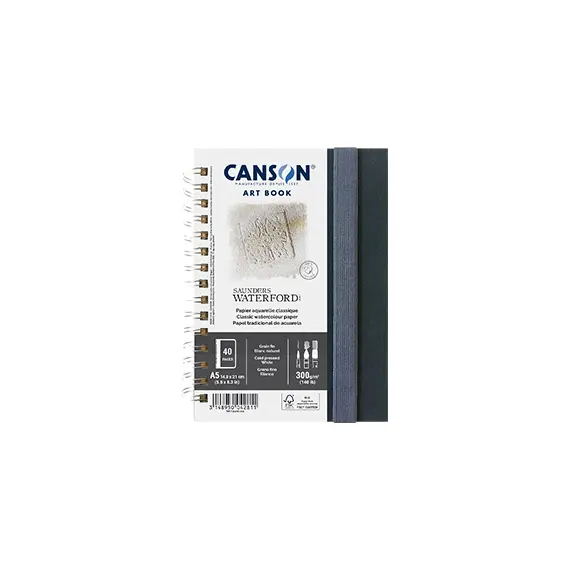 Caderno Canson Artbook Saunders Waterford A5 300g - Caderno de Alta Qualidade para Arte na BluePixel.pt
