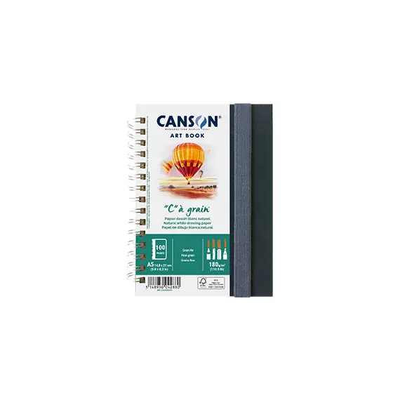Caderno Canson Artbook C à Grain A5 180g 100 Folhas - Qualidade para Artistas | bluepixel.pt