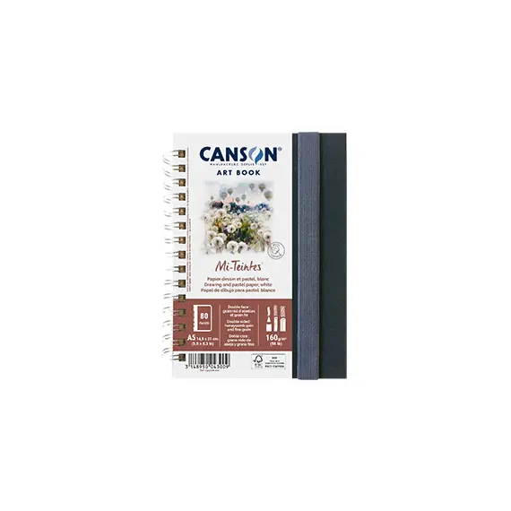 Caderno Canson Artbook Mi-Teintes A5 160g 80 folhas | Material artístico de qualidade