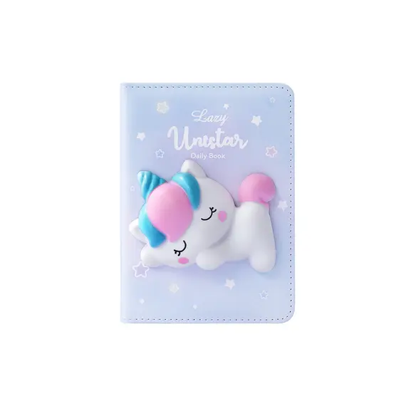Bloco de Notas Squishy Lazy Unistar 157x112mm - 96 folhas | Papelaria de Qualidade