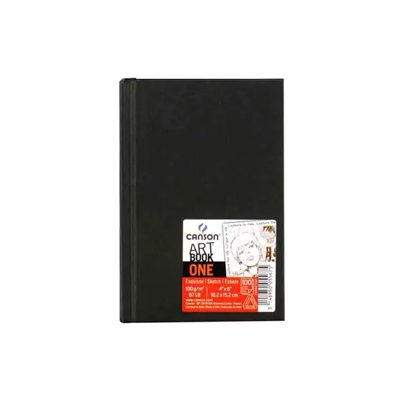 Caderno Diário Gráfico Canson Artbook One A6 10,2x15,2cm 100g - Ideal para desenhos e esboços