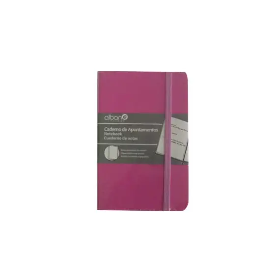 Bloco Notas Liso ALBAN Rosa 14,2x9,6cm - 96 Folhas | Loja bluepixel.pt
