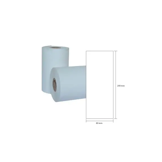 Rolo de Papel Térmico 80x200x40mm 58g - Compatível com Impressoras Térmicas | bluepixel.pt