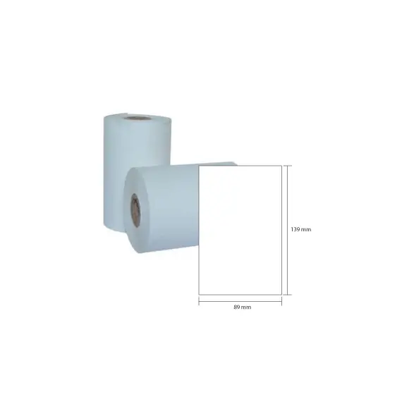 Rolo de Papel Térmico 89x139x25mm 58g | Alta Qualidade para Impressoras de Recibos - bluepixel.pt