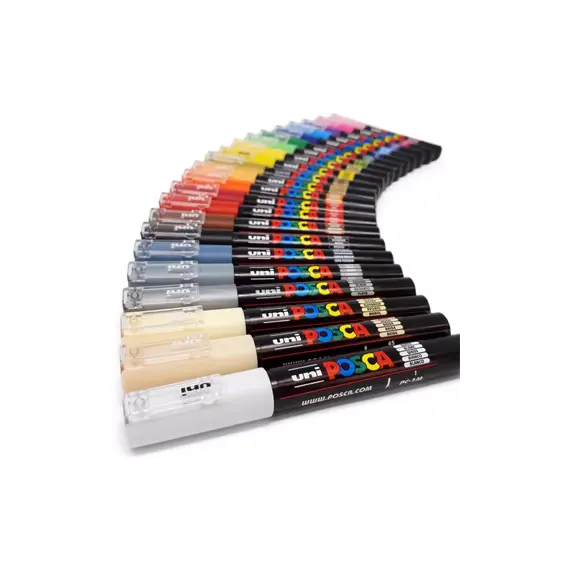 Marcador UniBall Posca PC-1M 0,7mm - Conjunto de 21 Cores | bluepixel.pt
