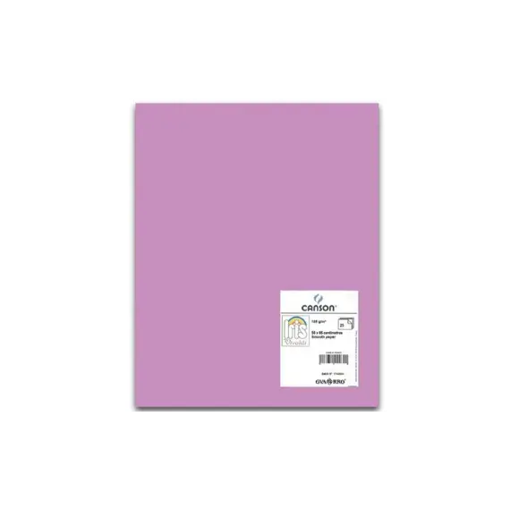 Cartolina Malva 50x65cm 185g Canson | Papel de Alta Qualidade para Artesanato e Desenho