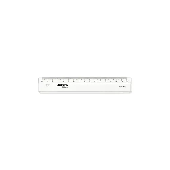 Régua Plástico Cristal 16cm Aristo Geocollege AR23017 | Ferramenta de Medição de Qualidade