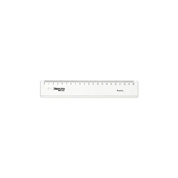 Régua Plástico Cristal 20cm Aristo Geocollege AR23022 | Ferramenta de Medição de Qualidade